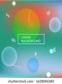 Inspiring colorful modern background. Vector illustration space. Futuristic backdrop with colored bubbles and white shapes. Yellow easy editable and soft painted banner template.