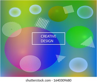 Inspiring colorful modern background. Vector illustration concept. Commercial backdrop with colored bubbles and white shapes. Brown easy editable and soft painted banner template.