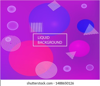 Inspiring colorful modern background. Vibrant backdrop with colored bubbles and white shapes. Vector illustration layout. Violet easy editable and soft painted banner template.