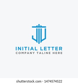 Inspiring company logo designs from the initial letters JU logo icon. -Vectors