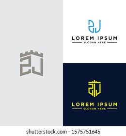 Inspiring company logo designs from the initial letters of the ZJ logo icon. -Vectors