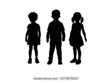 Inspiring Designs of Standing Children Silhouettes
