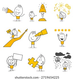 Métodos de trabajo inspiradores y dinámicos de los empleados que hacen crecer sus proyectos con poder de pensamiento creativo.