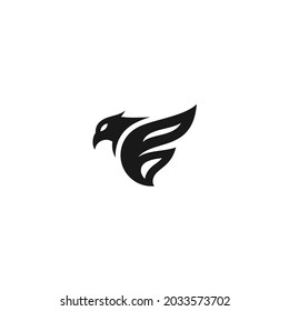 Inspiring the flying bird phoenix falcon logo design abstract