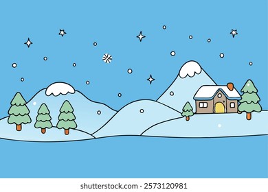 Inspiring Hand Drawn Winter Background Patterns
