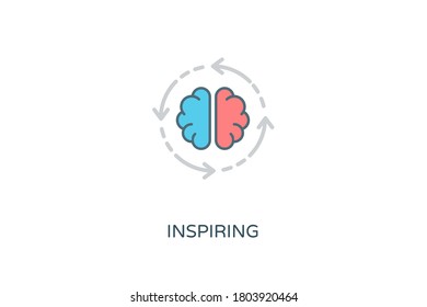 Inspiring icon in vector. Logotype