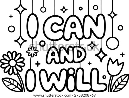 Inspiring line drawing with hanging 