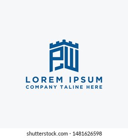 inspiring logo design, for companies from the initial letters of the PW logo icon. -Vectors