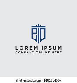 inspiring logo design, for companies from the initial letters of the PD logo icon. -Vectors