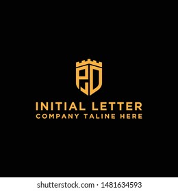 inspiring logo design, for companies from the initial letters of the PD logo icon. -Vectors