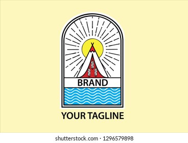 inspiring logo design monoline of traditional American culture
