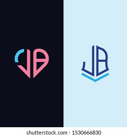 Inspiring logo design Set for companies from the initial letters of the JB logo icon. -Vectors