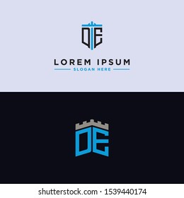 Inspiring logo design Set, for companies from the initial letters of the DE logo icon. -Vectors