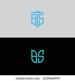 Inspiring logo design Set, for companies from the initial letters of the logo icon BS. -Vectors