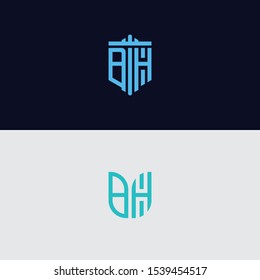 Inspiring logo design Set, for companies from the initial letters of the BH logo icon. -Vectors