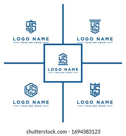 Inspiring logo design Set, for companies from the initial letters of the YS logo icon. -Vectors