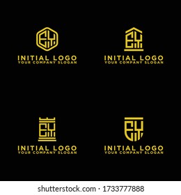 Inspiring logo design Set, for companies from the initial letters of the EY logo icon. -Vectors