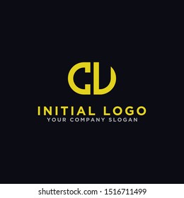 Inspiring logo designs for companies from the initial letters logo icon CV. -Vectors