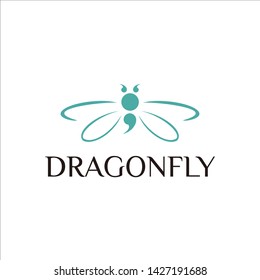 inspiring logo of dragonfly cutting
