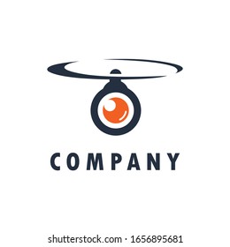 Inspiring logo: simple and elegant drone. This logo is suitable for business, technology etc.