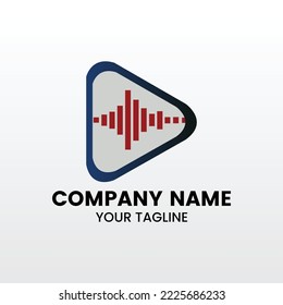 inspiring modern minimalist play multimedia logo template