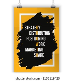Inspiring motivation quote about Growth. Vector typography poster and t-shirt design, office decor. Distressed background