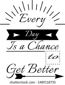 Inspiring motivation quote with text Every Day Is a Chance to Get Better. Vector typography poster design concept