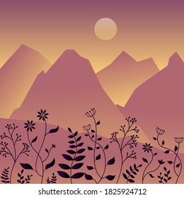 Inspiring mountains, beautiful flowers and sunshine
