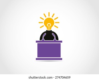 Inspiring Presentation Instruction Speech Podium