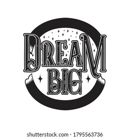 Inspiring Quote and saying good for your goods. Dream big