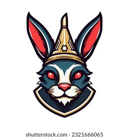 An inspiring and relatable rabbit mascot logo vector clip art illustration, symbolizing curiosity and growth, perfect for educational materials, book covers, and personal branding