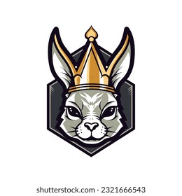 An inspiring and relatable rabbit mascot logo vector clip art illustration, symbolizing curiosity and growth, perfect for educational materials, book covers, and personal branding