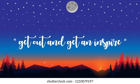 inspiring sunrise illustration