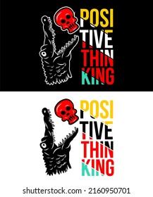 Inspiring t-shirt designs and quotes.
Vector design with the inscription Positive Thinking
Can be printed on t-shirts, mugs or other media.
