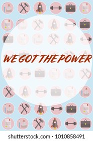 Inspiring We Got The Power poster for women's day 
