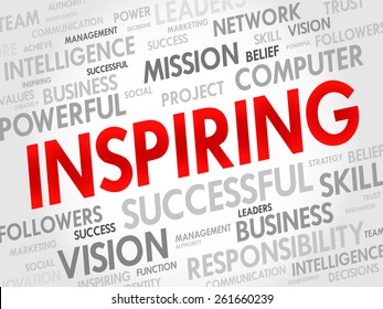 Inspiring Word Cloud Business Concept Stock Vector (Royalty Free ...