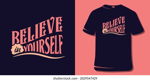 Inspiring Workout and Fitness Gym Motivation Quote Illustration Sign. Creative Strong Sport Vector Rough Typography Grunge Wallpaper Poster. Motivational Quote. Believe in yourself.