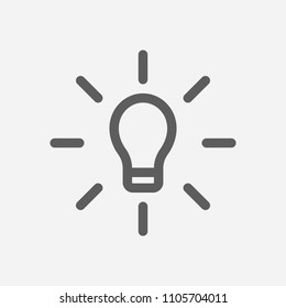 Inspiriting idea icon line symbol. Isolated vector illustration of  icon sign concept for your web site mobile app logo UI design.