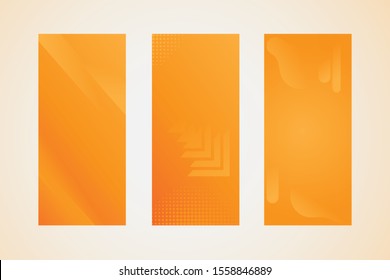 insta story template banner background orange pack