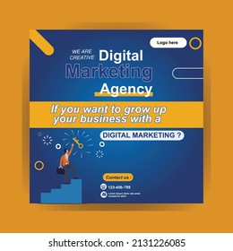 instagram ads for digital marketing agency company start up teamplate design 