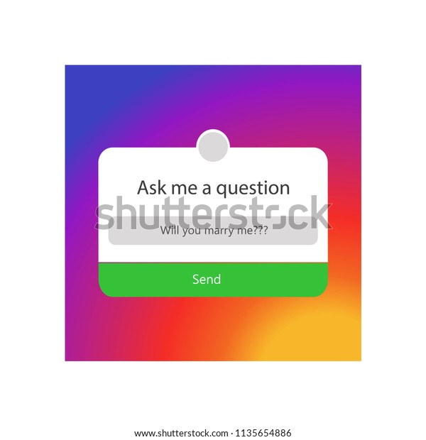 Instagram Ask Me Question Background Question Stock Vector (Royalty ...