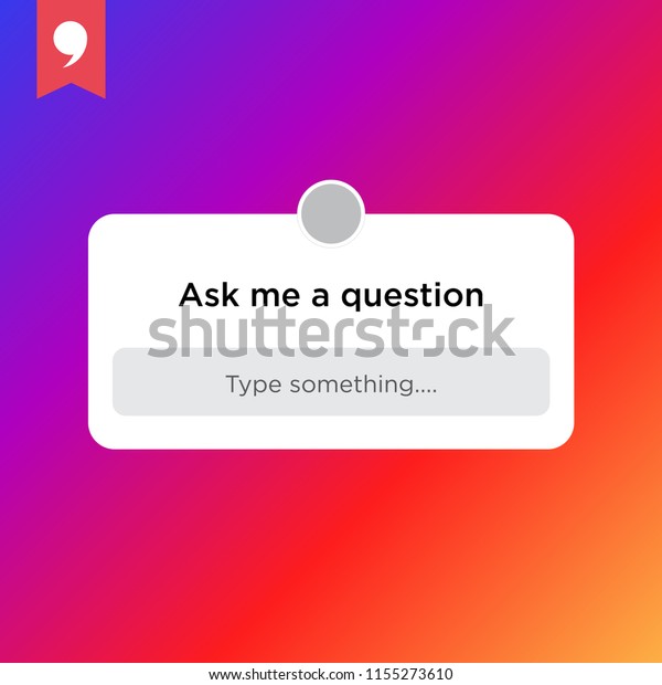 Instagram Ask Me Question User Interface Stock Vector (Royalty Free ...