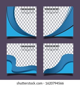 Instagram Banner Ads Template Design, Vector illustration.