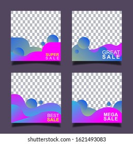 Instagram Banner Ads Template Design, Vector illustration.