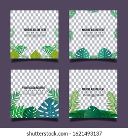 Instagram Banner Ads Template Design, Vector illustration.