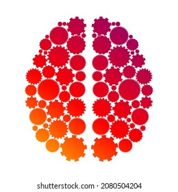 Instagram brain. Brain in Instagram color.