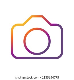 instagram Camera icon gradient color  vector icon. Simple element illustration. instagram Camera gradient color symbol design. Can be used for web and mobile.