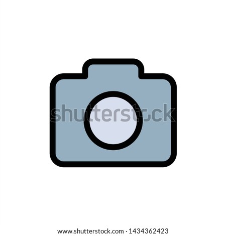 Instagram, Camera, Image  Flat Color Icon. Vector icon banner Template