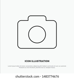 Instagram, Camera, Image Line Icon Vector