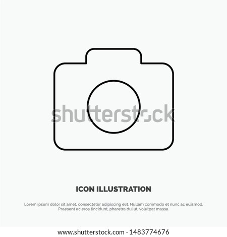 Instagram, Camera, Image Line Icon Vector